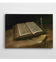 Vincent Van Gogh Stilleven Met Bijb Kanvas Tablo