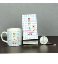 Yenidoğan Hemşiresi Üçlü Set (Kupa + Telefon Standı + Anahtarlık) 001