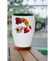 Romantik Sonbahar Baskılı Kupa Bardak Porselen Latte Filtre Kahve Fincanı