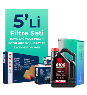 BOSCH Opel Meriva 1.6 Dizel Filtre Bakım Seti Motul Motor Yağlı (2013-2017) 5 Li