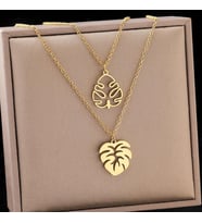 Kişiye Özel 925 Ayar Gümüş Yaprak Kolye (Gold)