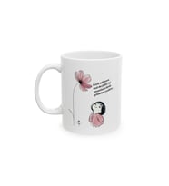 Rızık Yalnızca Mal Değildir Motivasyon Yazılı Çiçek Temalı Porselen Kahve Kupası 330 ml KF26032611