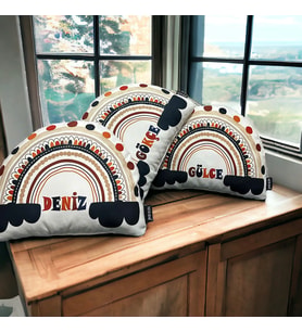 Boho Rainbow Kişiye Özel Yastık