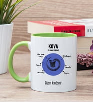 Kişiye Özel Kova Burcuna Hediye Yeşil Kupa Bardak