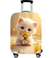 Travel Valiz Kılıfı Küçük Kabin Boy Kedi Desenli