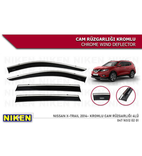 Nissan Xtrail Kromlu Cam Rüzgarlığı Niken 2014-2020 (Beyaz)