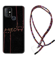 INFINIX Hot 8 9 10 11S Hot 10 Play 10T Kılıf Boyun Asklı Rasta Silikon Meow 1657