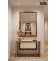 ( 76X54 cm ) Antik Ahşap Dik Dekoratif Ayna Dresuar Boy Koridor Konsol Aynası Banyo Oda Lavabo Wc Mutfak Makyaj Aynası