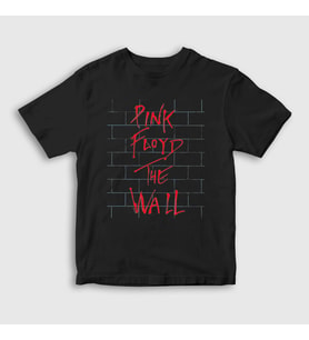 Presmono Unisex Çocuk Siyah The Wall Pink Floyd T-Shirt 76901tt