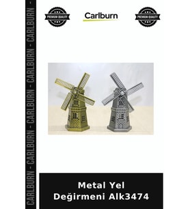 Özel Üretim Dekoratif Hediyelik Ev Aksesuarı Salon Metal Yel Değirmeni Alk3474