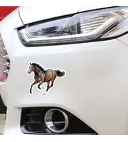 Koşan At Sticker Yapıştırması 2 Adet 14 Cm Ön Tampon için
