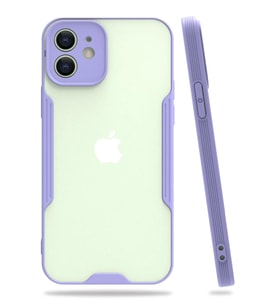 Newface Apple iPhone 12 Kılıf Platin Silikon - Lila