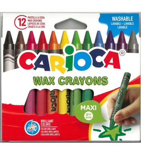 CARIOCA 42369 WAX MAXİ YIKANABİLİR PASTEL/MUM BOYA 12 RENK
