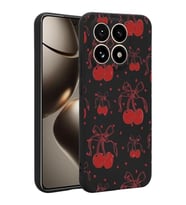 Coverzone Xiaomi M?15T Pro ?le Uyumlu Y�ksek Kalite �zel Tasar?m Kadife ?� Y�zey Silikon Lansman Telefon K?l?f? Kiraz
