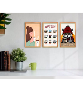 BK Home Coffee Tasarımlı Dekoratif 3’lü Retro Ahşap Tablo-10