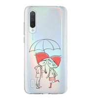 Xiaomi Mi 9 Lite Uyumlu Kapak Aşk Tasarımlı Şeffaf Silikon Kılıf