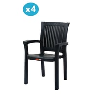 Omnipazar SY-2515 Elite Plastik Bahçe Koltuk Sandalye 4'lü Set