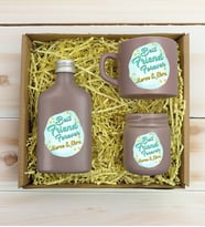 BK Gift Kişiye Özel İsimli DTF Best Friend Temalı Mat Gri Kahve Fincanı & Kolonya & Mum Hediye Seti-2, Arkadaşa Hediye, Doğum Günü Hediyesi