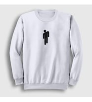 Presmono Unisex Beyaz Blohsh Billie Eilish Sweatshirt 154042tt (Beyaz)