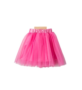 Kız Çocuk Beli Lastikli Tütü Etek 6/14 Yaş (Pembe)