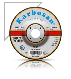 Karbosan Metal Taşlama Diski 115*6.4 (Siyah)