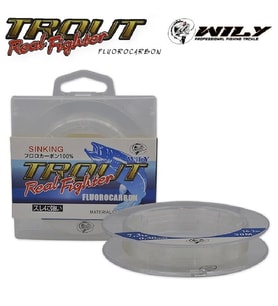 %100 FLOUROCARBON MİSİNA Wily SİNKİNG Trout  30mt FARKLI BEDENLER 0,70MM