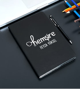 Kişiye Özel Hemşire Tasarımlı  Defter Ve Kalem Seti