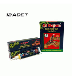 12 ADET AL NAJAM SİYAH TÜP KINA 30GR (5680)