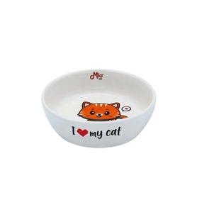 Kedi Formlu Seramik Mama ve Su Kabı