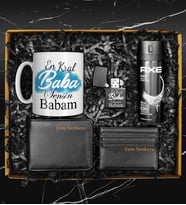 Babalar Gününe Özel Tasarım Kupa & Cüzdan & Kartvizitlik & Kişiye Özel Çakmak & Axe Erkek Deodorant