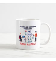 Elektrik ve Elektronik Ögretmeni Kupa Bardak (1. Tasarım) (Beyaz)