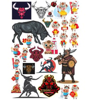 Boğa Sticker Set 11 25 Parça Telefon, Tablet, Defter, Laptop Sticker