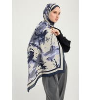Schaless Özgür Fırçalar - Camel - Vierra Desenli Viskon Şal - 70x190 Cm (Mor)