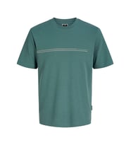 JACK JONES Erkek Kabartma Yazı Desenli Tişört 12289936 (Açık Yeşil)