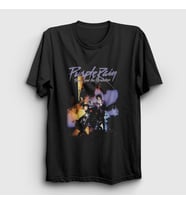Presmono Unisex Siyah Purple Rain Prince T-Shirt 410513tt