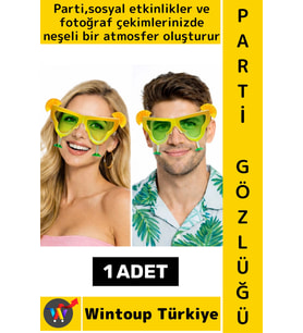 #PartiGözlüğü Unisex Eğlenceli Doğum Günü Balo Fotoğraf Çekimi Plaj Canlı Renk Çok Şık Parti Gözlüğü