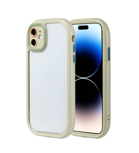 Skyarc Apple iPhone 11 Kılıf Kamera Korumalı Renkli Kenar ve Çerçeve Tasarımlı Vitamin Kapak (Yeşil)