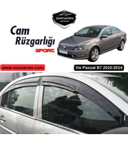Vw Passat B7 2010-2014 Uyumlu Mugen Cam Rüzgarlığı Seti Piano Black 4'lü İthal