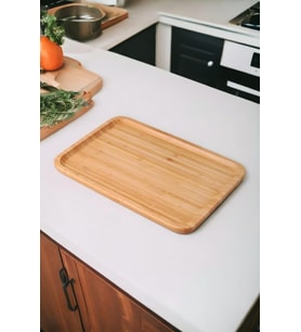Bambu Lüx Dikdörtgen Büyük Servis-Sunum Tabağı 30x20x1,8cm