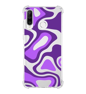 PrintiFy Huawei P30 Lite Uyumlu Köşe Korumalı Renkli Desen Tasarımlı Şeffaf Silikon Kılıf