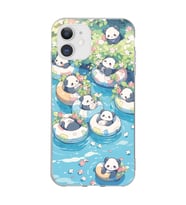 Iphone 11 Uyumlu Panda Tasarımlı Şeffaf Telefon Kılıfı