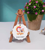 Grafiker Tasarımlı Kişiye Özel Hediye Grafiker Ahşap Anahtarlık
