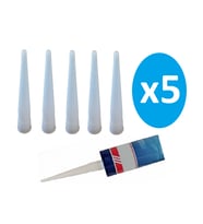 Silikon Mastik Kartuş Ucu - 5 Adet (Beyaz)