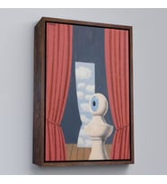 Çerçeveli Rene Magritte Belçika Sürrealizim Shekspare Tablo (Kahverengi)