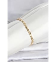 CM 14K Gold Renk Zincir Model Kadın Bileklik 5886