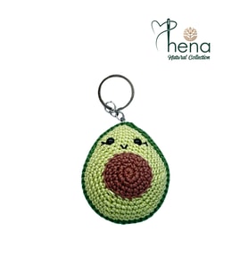 Hena Collections Avakado Anahtarlık (Yeşil, Amigurumi, Organik)