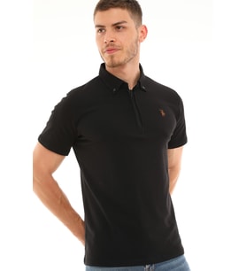T8583 DEWBERRY ERKEK T-SHIRT-SİYAH