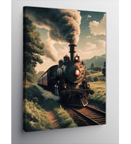 Kanvas Tablo Retro Tren