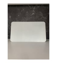 Şeffaf Cam Düz Beyaz Kesme ve Sunum Tahtası 30x52cm