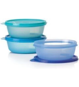 Tupperware Üçlü Şekerpare Saklama Kabı Mavi 3 X 600 M